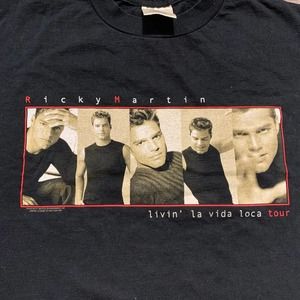 Vtg Ricky Martin 1999 Livin' La Vida Loca Double Sided Tour Winterland T-Shirt L